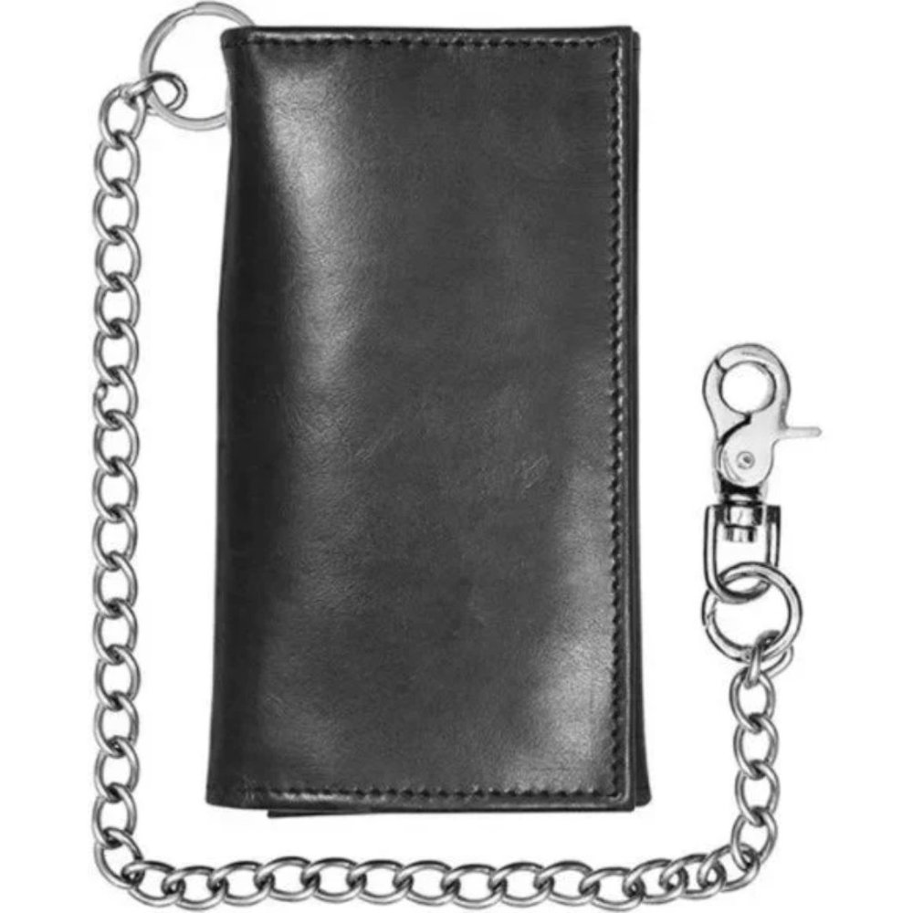 𝅺Wallets for Men with Chain - Black